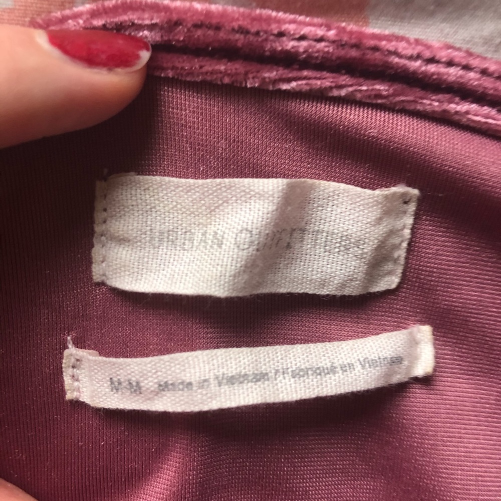 Crushed Velvet Purple Ruched Cropped Tank Top UO - Picture 4 of 4